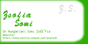 zsofia somi business card